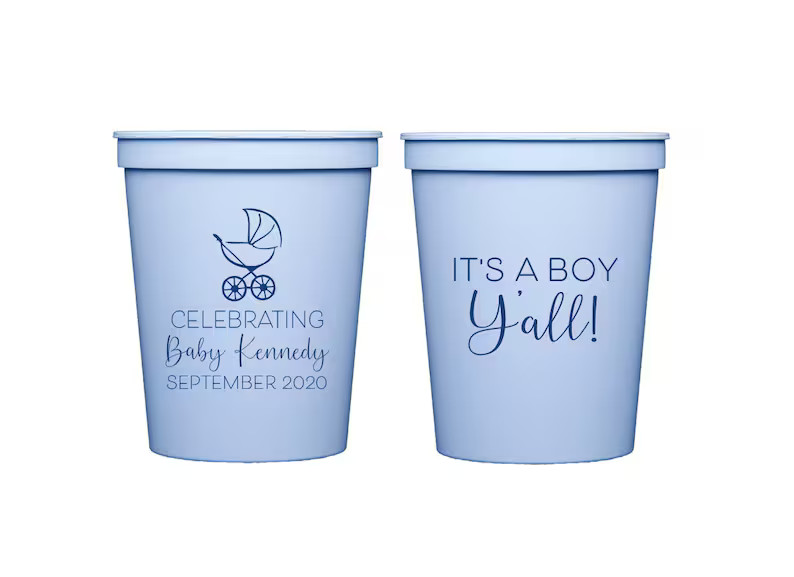 Baby girl shower cups It's a girl yall Girl shower | Etsy | Etsy (US)