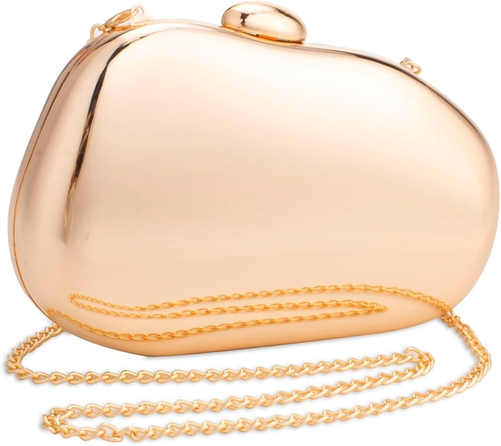 Gets Acrylic Clutch Purses for Women Gold Metallic Purse Silver Unique Handbag for Wedding Party ... | Amazon (US)