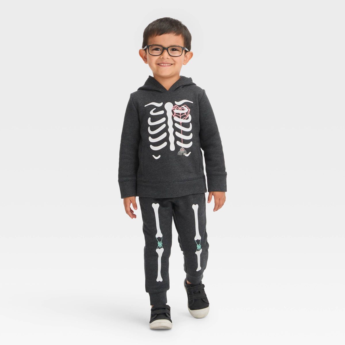 Toddler Boys' Halloween Hooded Top and Fleece Jogger Pants Set - Cat & Jack™ Black | Target