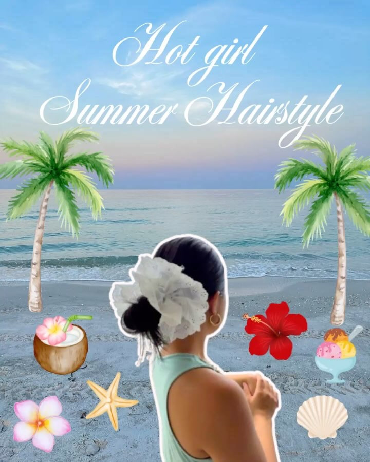 Try this easy hot girl Summer oversized scrunchie bun hairstyle! This is perfect for these hot Summer days when we don’t want any hair in our face ☀️ 

1. Tie your hair up in a sleeked high ponytail 
2. Twist your hair clockwise into a donut bun and tie again
3. Add in your oversized scrunchie and fluff to your liking
4. Use gel to sleep back any flyaways 

💟 SAVE this post for your next Summer hairstyle 
✨ Let me know if you want to see any specific tutorials next 

Would you give this hairstyle a try?