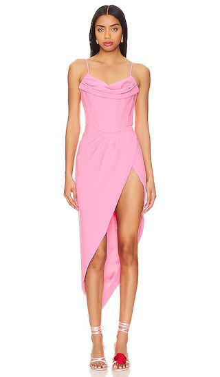 Leighton Midi Dress in Candy Pink | Revolve Clothing (Global)