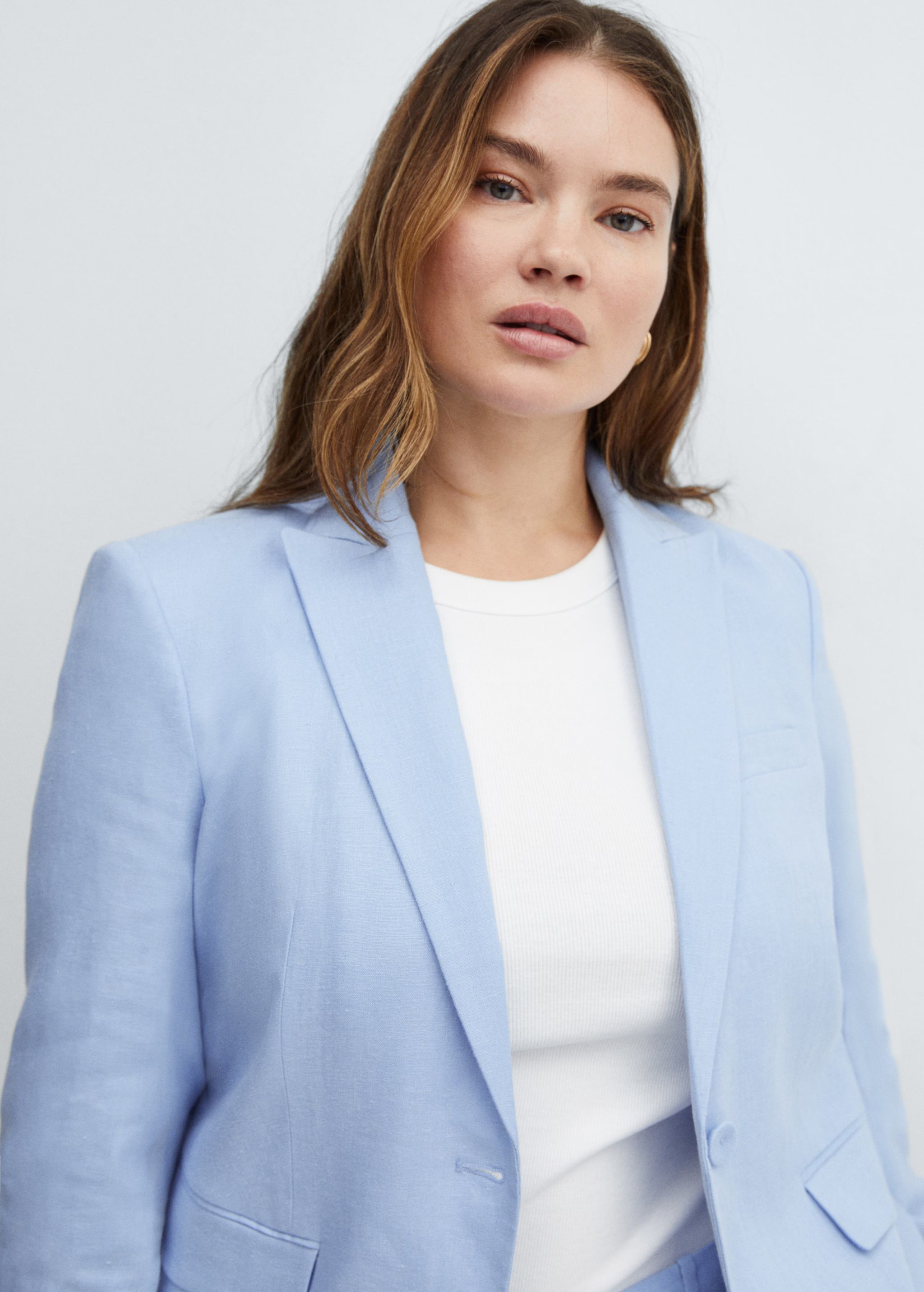 100% linen suit blazer | MANGO (US)