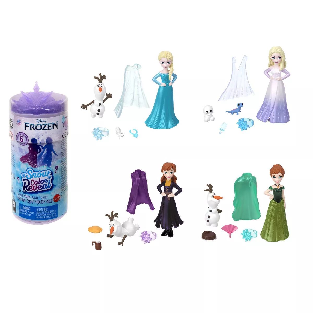 Disney Frozen Snow Color Reveal Small Dolls with 6 Surprises Including Figure and Accessories | Target