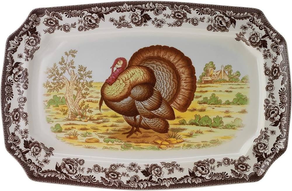 Spode Woodland 17.5" Rectangular Serving Platter | Turkey Platter for Thanksgiving, Dinner Partie... | Amazon (US)