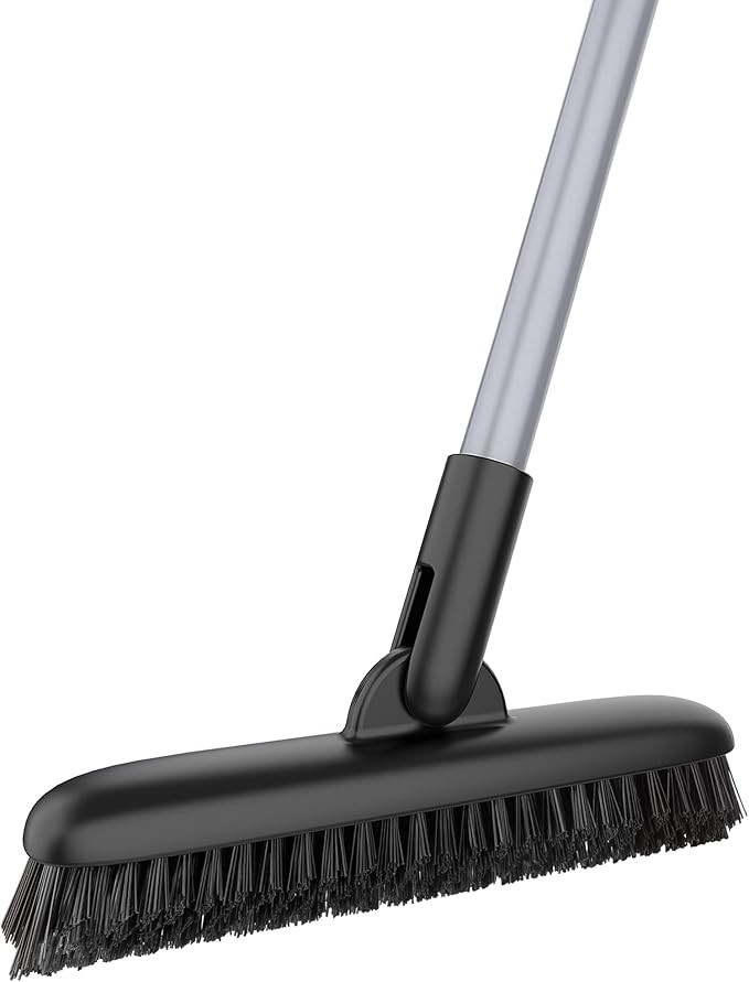 MR.SIGA Heavy Duty Grout Scrub Brush with Long Handle, Shower Floor Scrubber for Cleaning, Tile S... | Amazon (US)