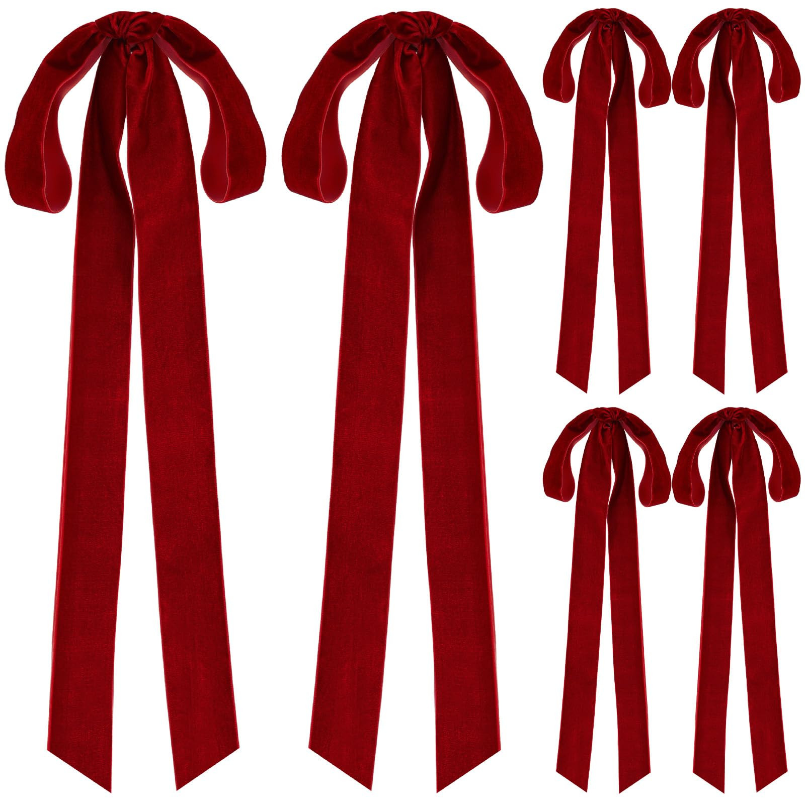 Velvet Christmas Bows 3/8 Inch Christmas Wreath Bows Rustic Crafts Gift Bows Vintage Velvet Ribbo... | Amazon (US)