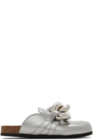 JW Anderson - Silver Chain Loafers | SSENSE