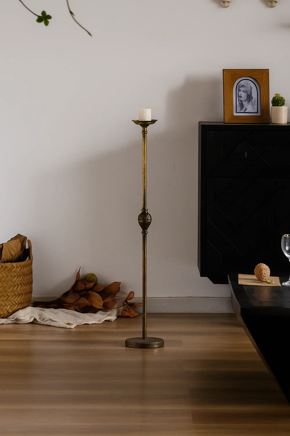 French Style Iron Floor Candle Holders - Small | River Chic Designs