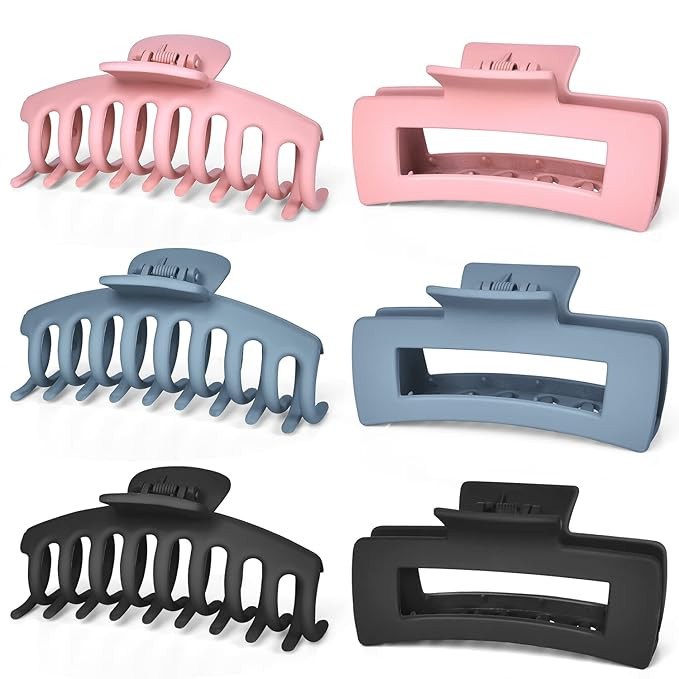 Bealee Big Hair Claw Clips for Women Girls, Nonslip Matte Hair Clips for Thick Thin Long Hair, 4 ... | Amazon (US)