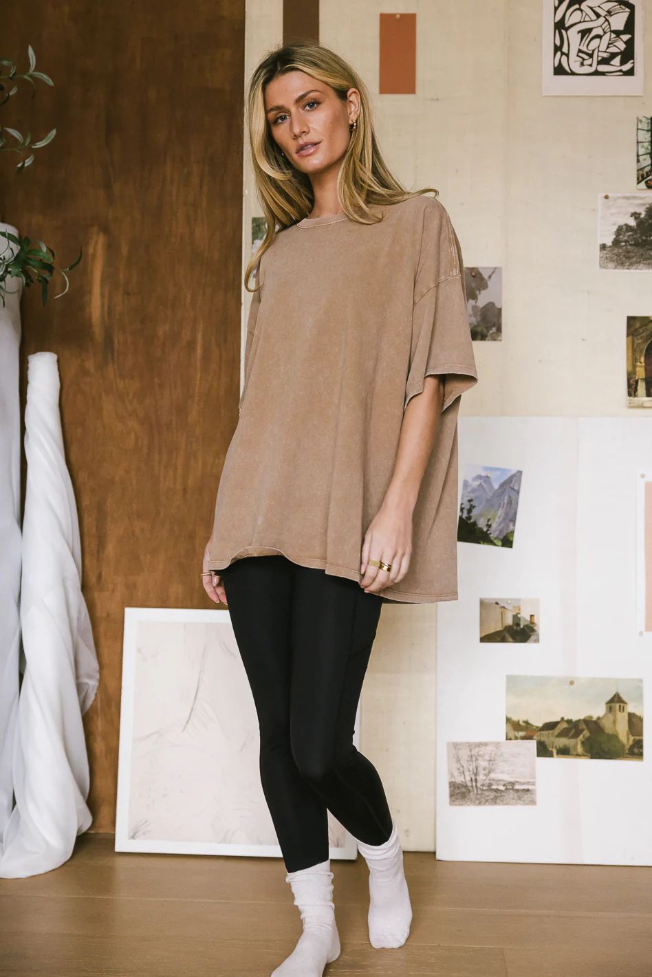 Lily Oversized T-Shirt in Brown | Bohme