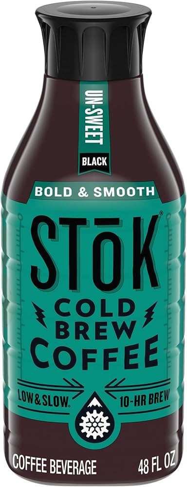 SToK Cold Brew Coffee, Arabica-Based Blend, Medium Roast Brewed Low and Slow, Unsweetened, Black ... | Amazon (US)