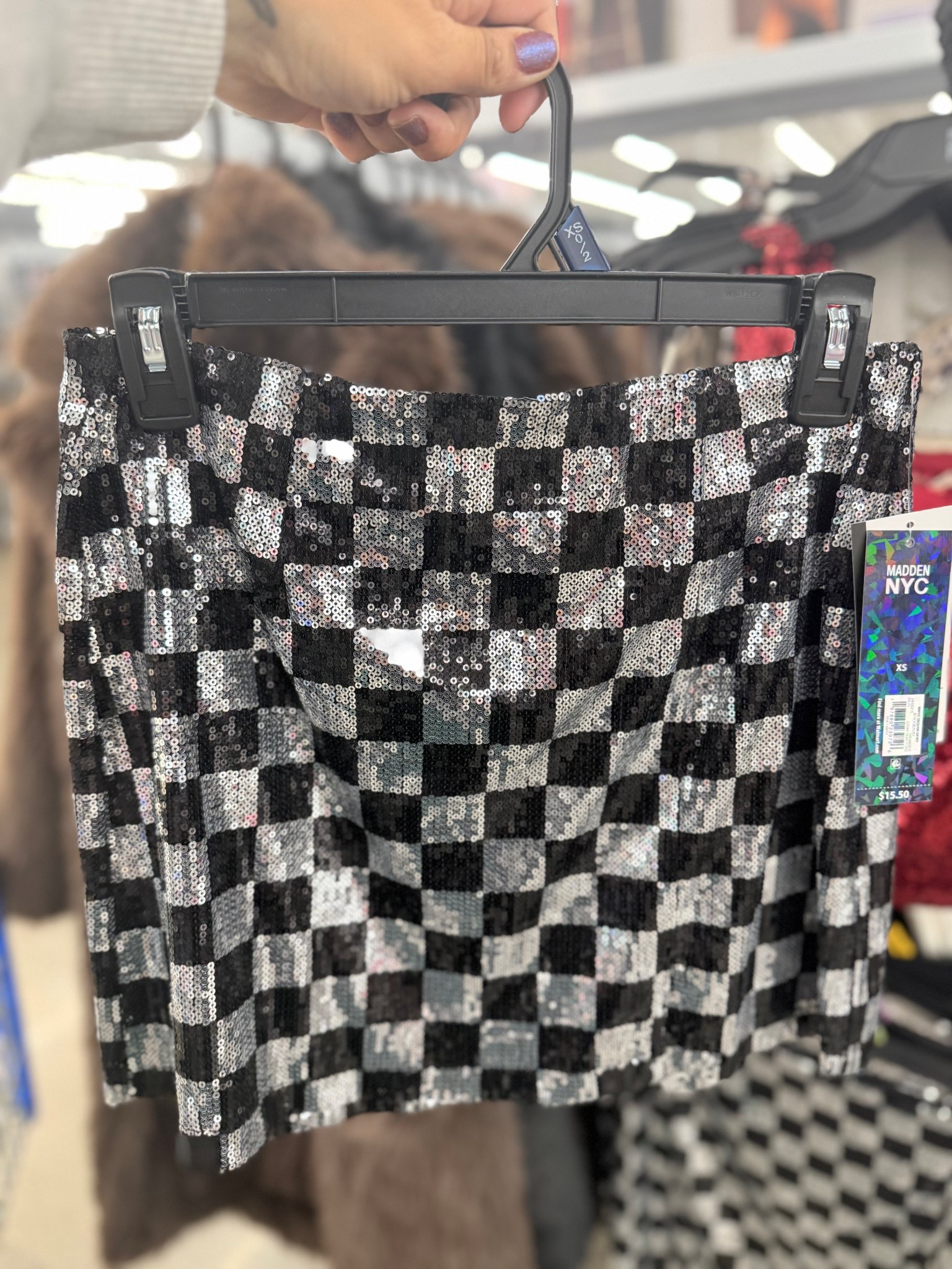 How to style sequins: Pair this fun checkered mini with a graphic tee and combat boots for an edgy look, or dress it up with a black bodysuit and heels! 🖤 Such a fun statement piece for your wardrobe.

#LTKootd #LTKHoliday #LTKFindsUnder50