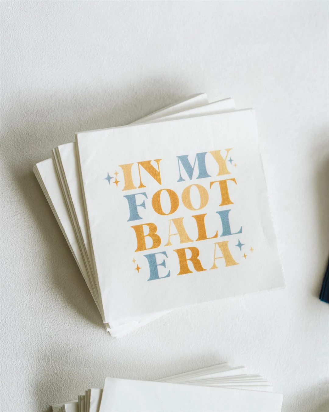 In My Football Era Orange and Blue Napkin Pack - Etsy | Etsy (US)