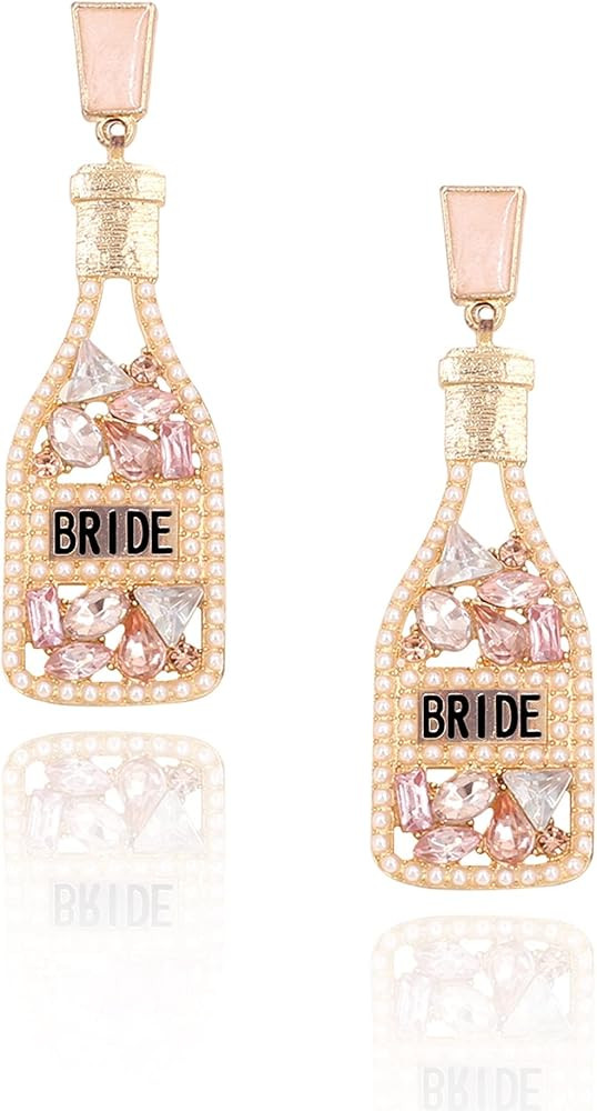 Bachelorette Earrings for Bride - Bachelorette Party Accessories Bridal Shower Gift for Bride to ... | Amazon (US)