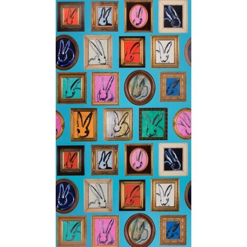 Lee Jofa Bunny Wall Small Turquoise Wallpaper | DecoratorsBest | DecoratorsBest
