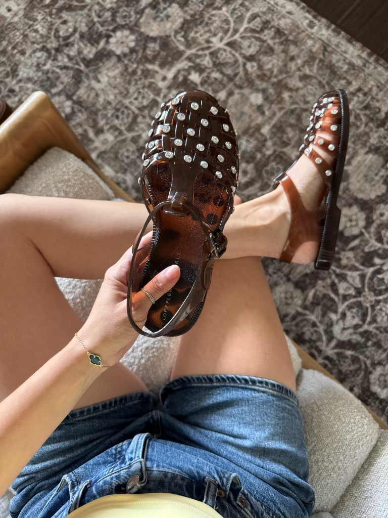 I love the studs on these sandals they are so trendy and fun! I will be wearing these all summer long with how comfy they are. 

Summer fashion. Mom fashion. Summer sandals. Sandal. Jelly sandal. Trendy fashion  

#LTKShoeCrush #LTKStyleTip