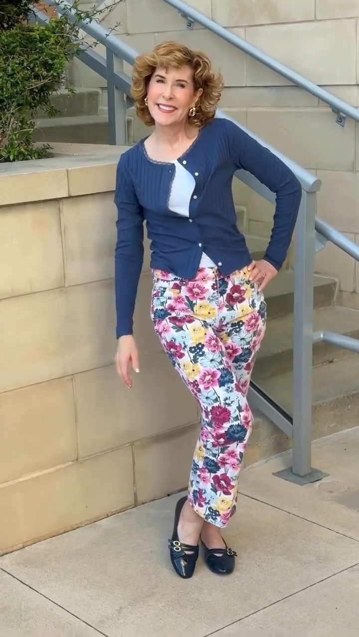 📱Spring called…and it showed up on my pants! 🌸
These floral crops  are going fast, and I get why. The high waist is so flattering, and that performance stretch denim does all the right things… holds you in, smooths you out, and still feels comfortable all day. It’s one of those rare finds that looks pretty and works hard.

I paired them with this sweet lace-trimmed cardigan over a clean white tank for that easy, pulled-together spring look. Just enough polish, just enough charm… and just enough “Where did you get those?” to make it fun.



#LTKSeasonal #LTKootd #LTKOver40