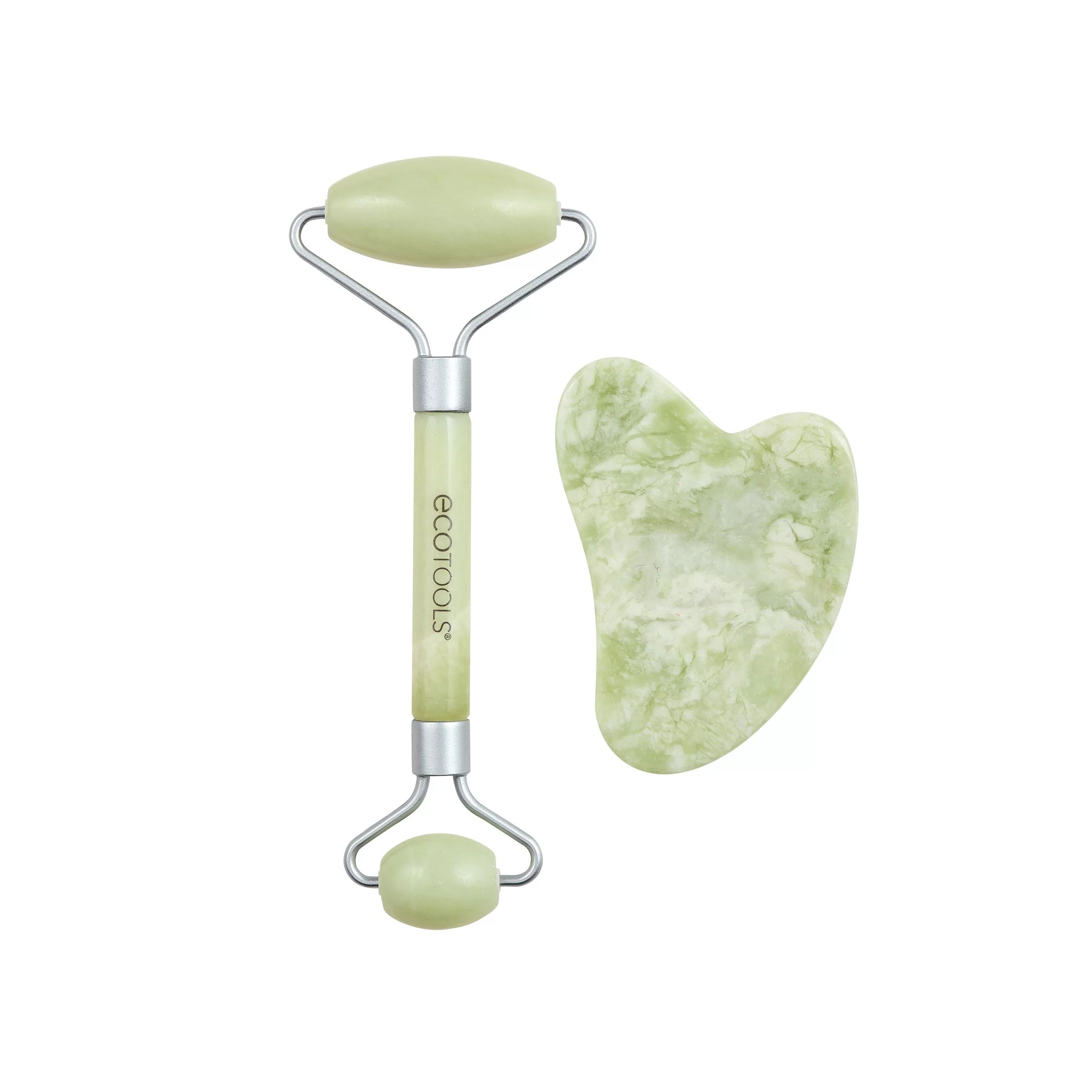 EcoTools Facial Skincare Jade Roller and Gua Sha Stone Mini Kit, 100% Jade, 2 Pack | Walmart (US)