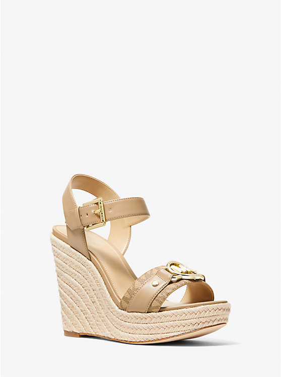 Rory Logo Trim Wedge Sandal | Michael Kors US