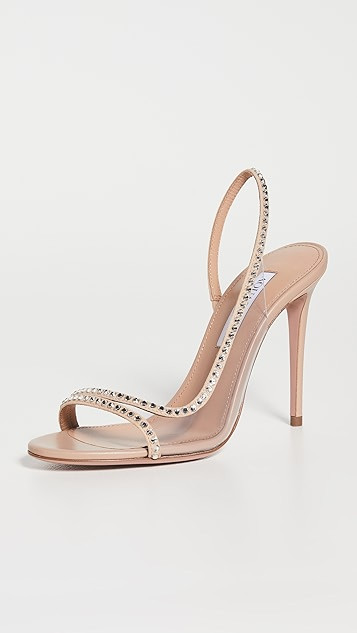 Nude Crystal Sandals 105mm | Shopbop