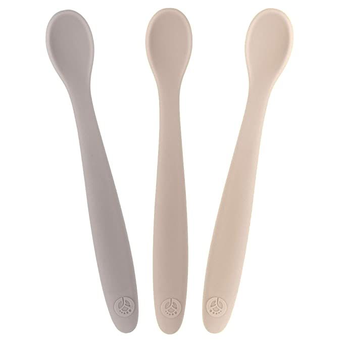 Amazon.com: WeeSprout Silicone Baby Spoons - First Stage Feeding Spoons for Infants, Soft-Tip Eas... | Amazon (US)