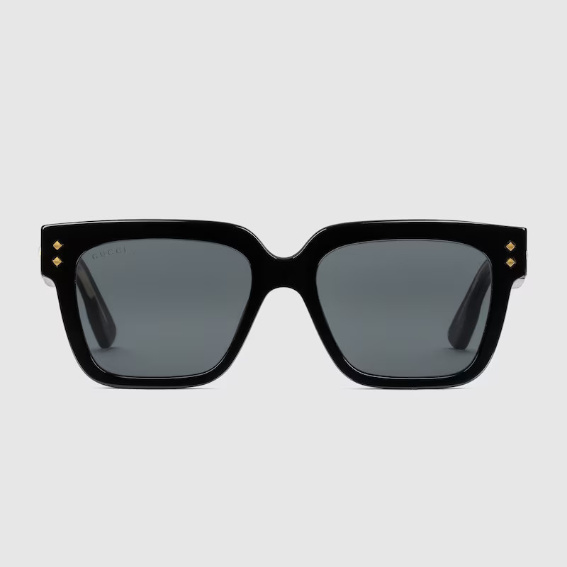 GUCCI Rectangular Frame Sunglasses, Black | Gucci (US)
