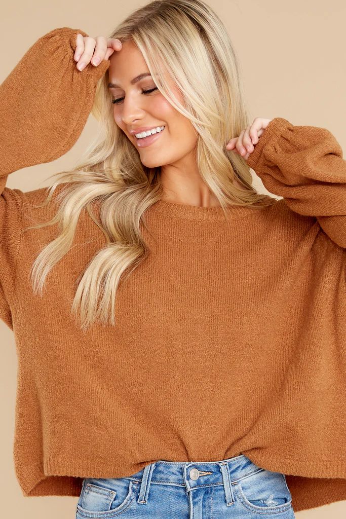 Comforting Moments Camel Sweater | Red Dress 