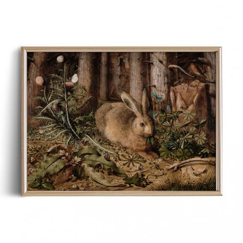 Vintage Rabbit Wall Arts - Spring Easter Bunny Poster Print - Modern Farmhouse Easter Egg Decoration for Bedroom Living Room - Ornament Craft Gift for Women - Rustic French Country Decor - Cottagecore | Amazon (US)