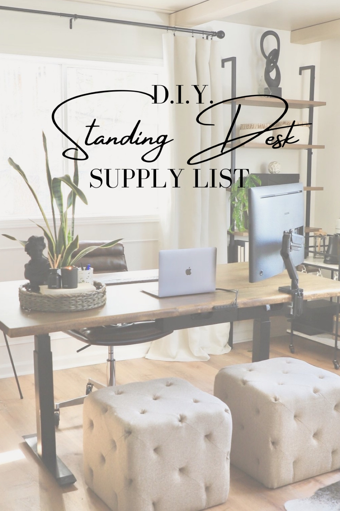 Everything you’ll need to build your own Butcher Block Standing Desk!

#LTKhome