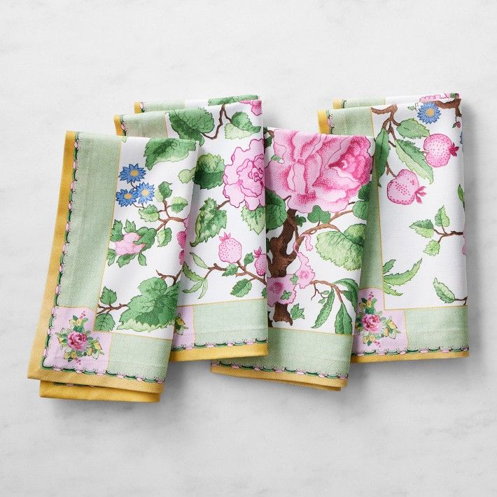 Canton Rose Floral Napkins, Set of 4 | Williams-Sonoma