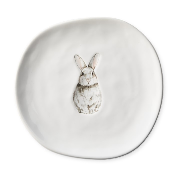 Debossed Bunny Appetizer Plates, Set of 4 | Williams-Sonoma
