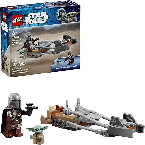 LEGO Star Wars The Mandalorian & Grogu’s Speeder Bike Building Toy for Boys & Girls - Pretend P... | Amazon (US)