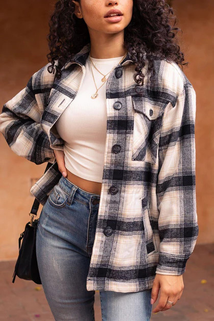 Dillon Black and White Plaid Jacket | Shop Priceless