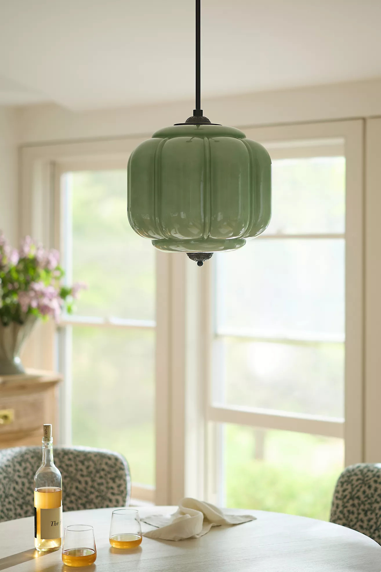The Eloise Scallop Milk Glass Pendant Ceiling Light | Anthropologie (US)