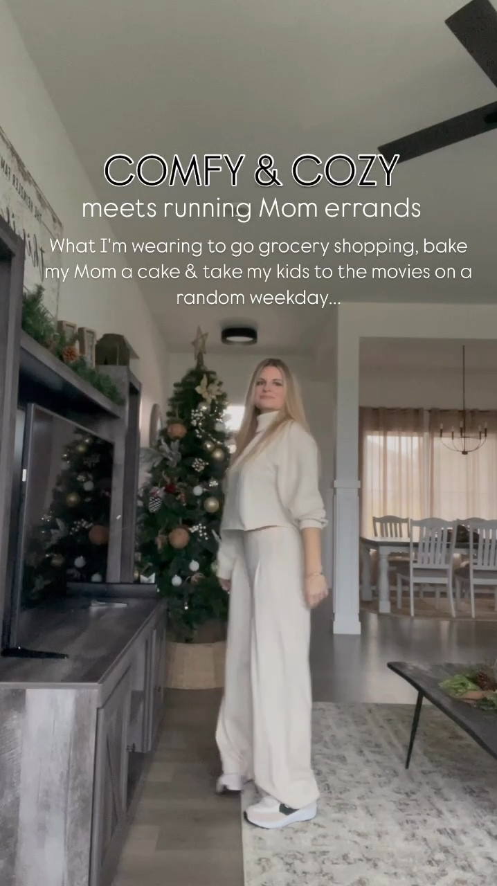 What I'm wearing as a Mom of four to run to the grocery store, bake my momma a birthday cake {shhh 😉} and take my kids to a movie on a random weekday. This is so comfy! I could literally sleep in it. Might grab it in blue too!!! 
.
Aerie 
Mom Outfit 
Winter Outfit 
#aerie #LTKXAerie #LTKxAE #ootd outfit ideas, comfy outfit 

I'm 5'7" and 135ish 
I'm wearing a size medium because I've been into oversized but could definitely fit into a size small. My pants are regular length. 

TIP 💡 If you click follow and subscribe you'll get alerts when things that you heart drop in price and restock! 😱❤️👏🏼👏🏼🔥💯  

#LTKFindsUnder50 #LTKStyleTip #LTKWatchNow
