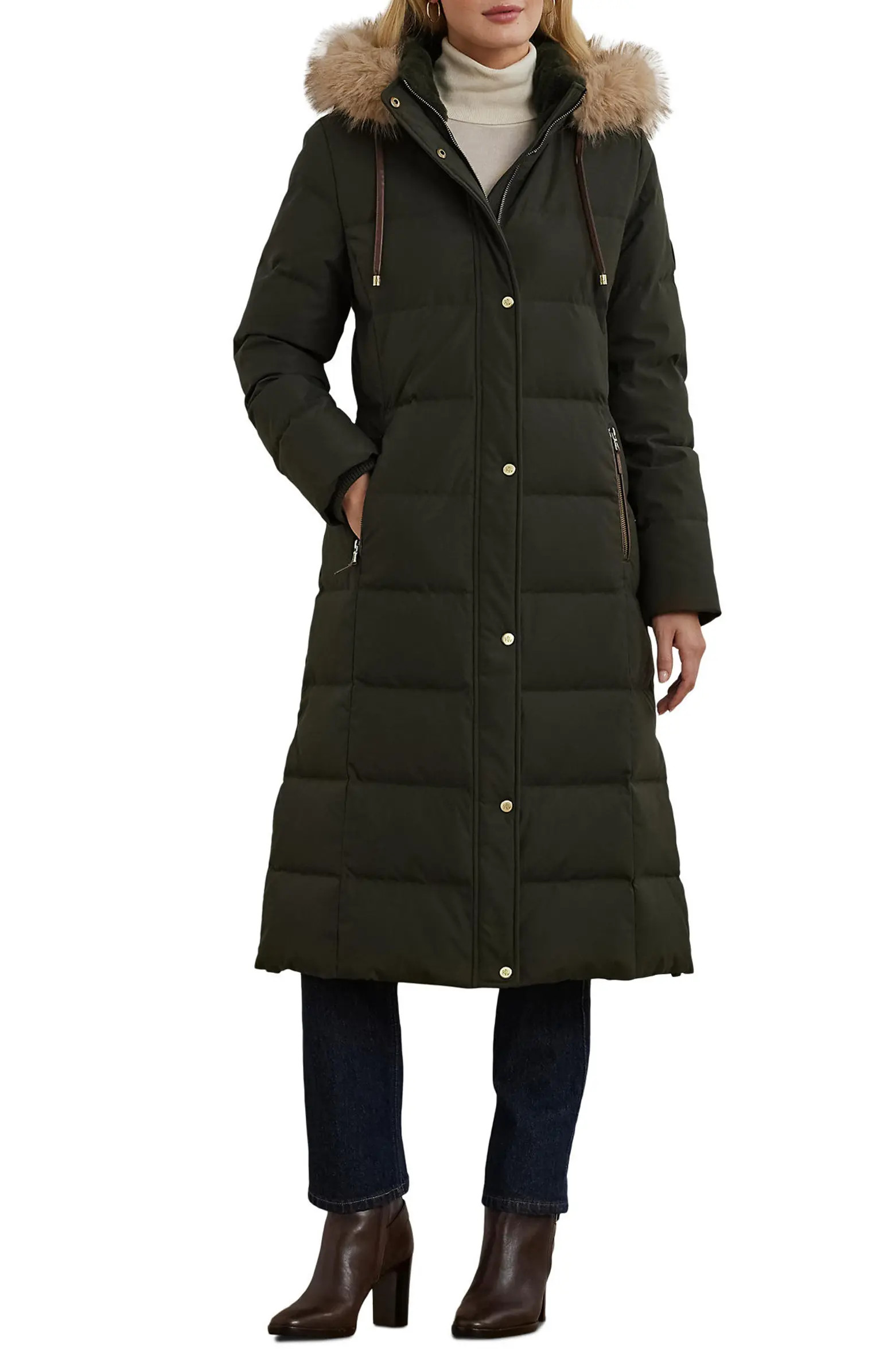 Heritage Down & Feather Fill Puffer with Faux Fur Trim Removable Hood | Nordstrom