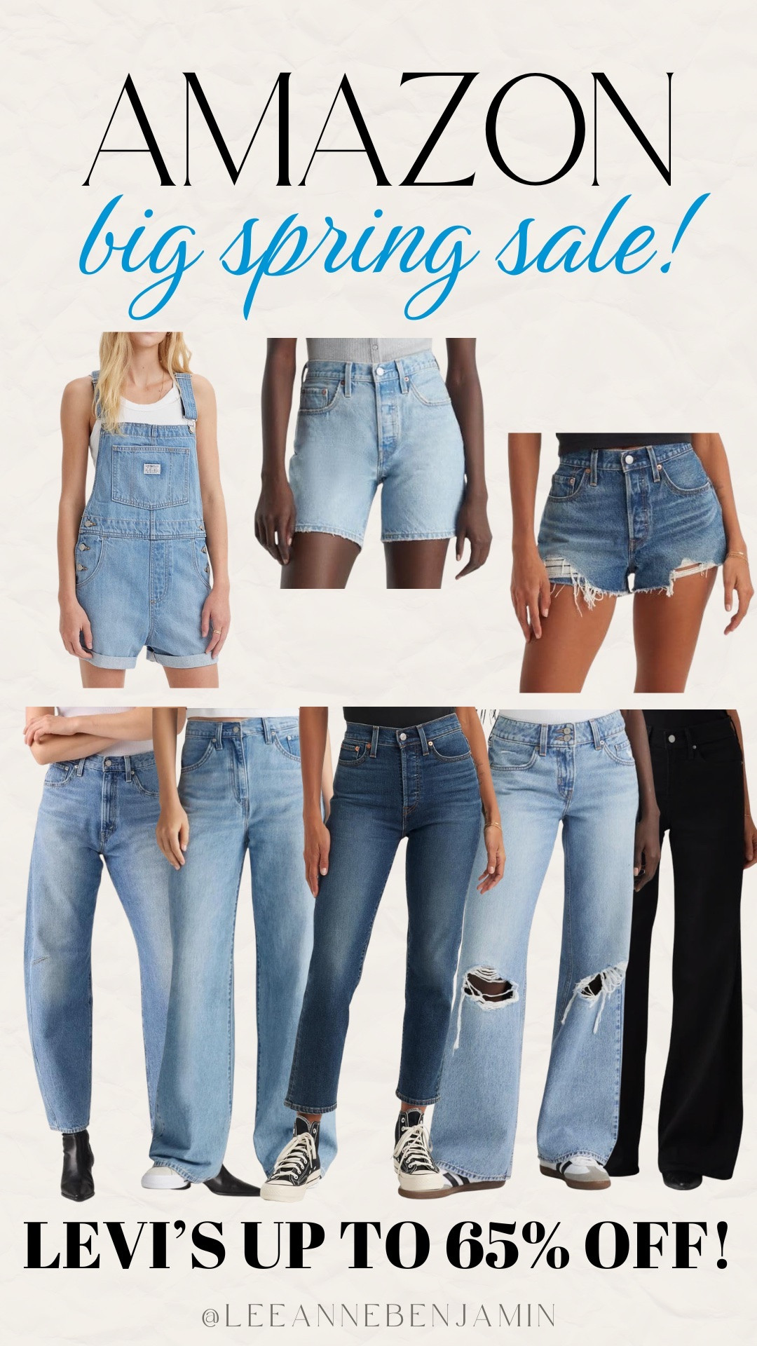 Up to 65% off Levi’s during Amazon ‘s Big Spring Sale! 

#LTKSaleAlert #LTKOver40 #LTKMidsize