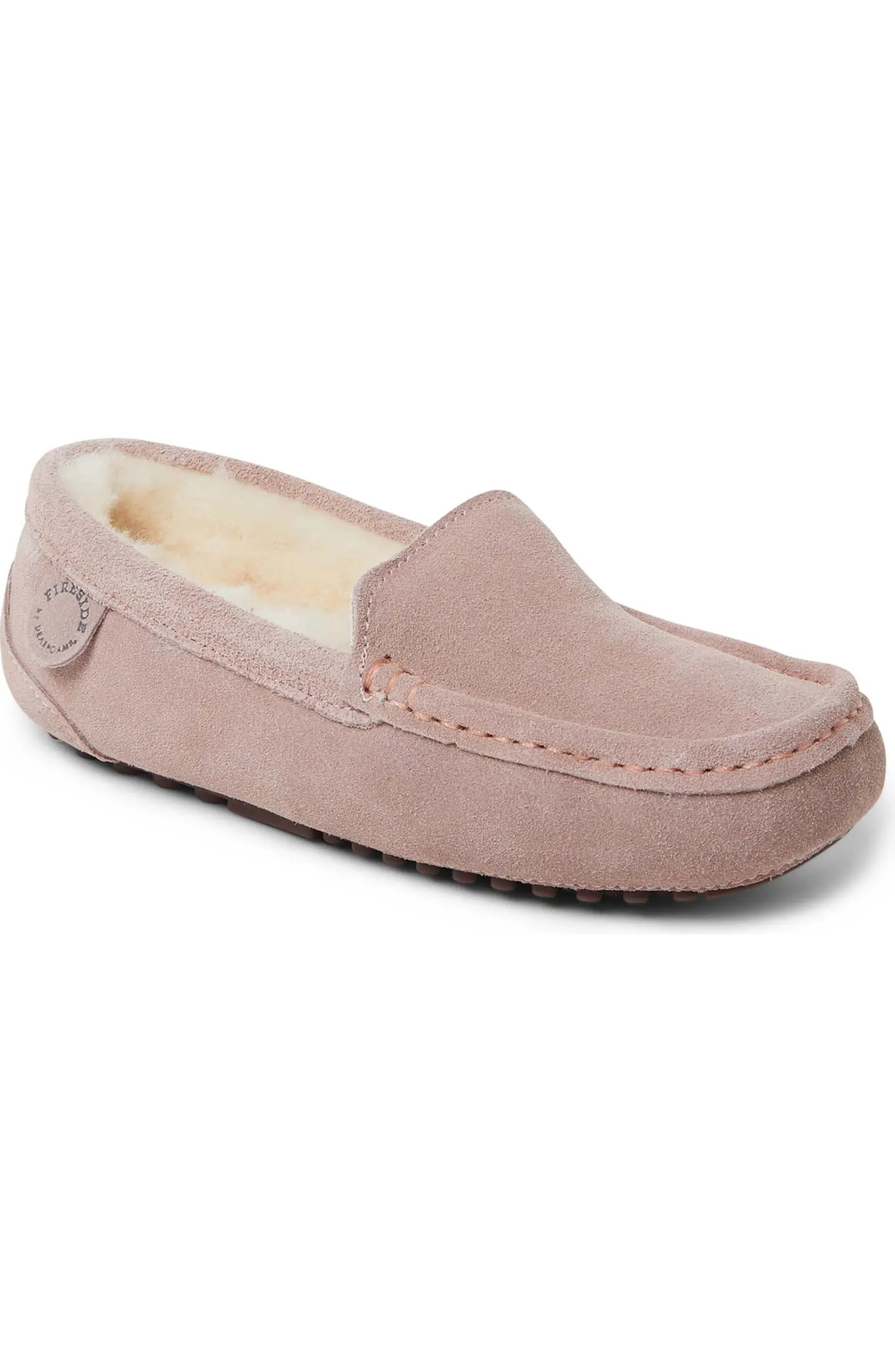 Fireside Mel Genuine Shearling Moccasin Slipper (Women) | Nordstrom