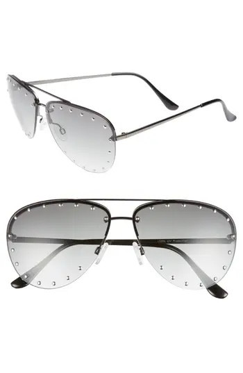 Women's Leith 63Mm Studded Aviator Sunglasses - | Nordstrom
