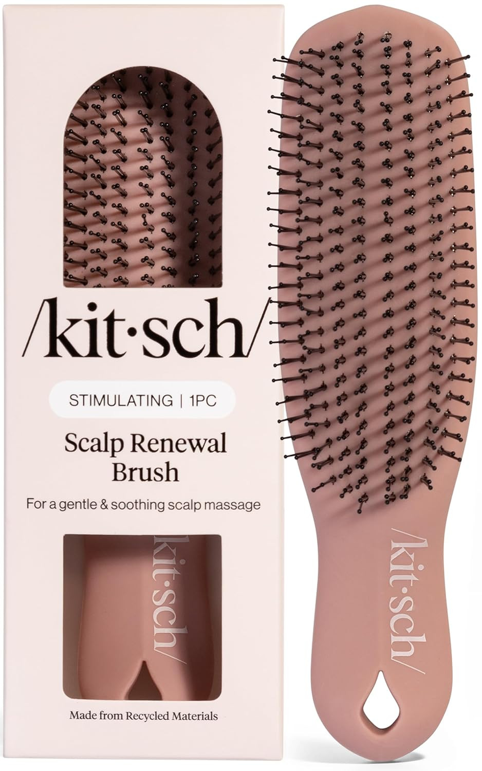 Kitsch Scalp Renewal Brush - Exfoliating & Scalp Massager for Hair Growth, Gentle Head Massage Brush to Remove Buildup, Boost Circulation & Relaxing Head Scrubber for Washing Hair - Terracotta | Amazon (US)