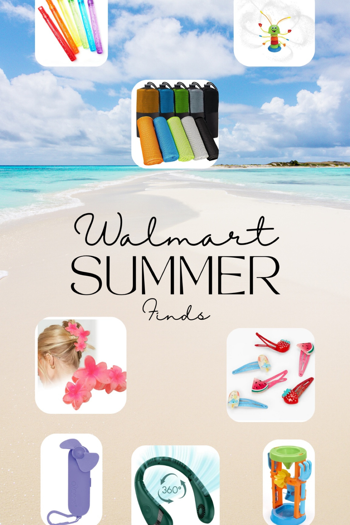 Summer Walmart finds for some fun in the sun! ☀️ 

Summer, hot days, sunny, cool off, fans, neck fan, cooling towels, beach toys, hair clips 

#LTKxWalmart #LTKKids #LTKSeasonal