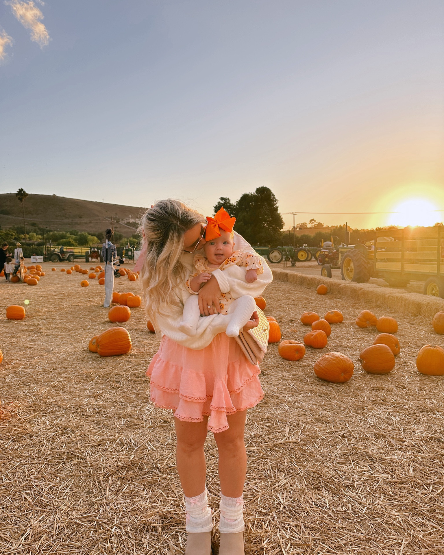 Fall outfit
mine:
🎀free people sweater hits at waist, tts. saw it’s currently on sale too 
🎀pink ruffle skirt has built in shorts, comes in a bunch of colors. also have in white! fits tts 
🎀pink bow leg warmers , soooo cute!!
🎀ultra mini platform Ugg in sand. I recommend ordering size you normally wear in shoes; my true size in shoes is a 7 and I got these Ugg in size 7; hard to get on first time, but after that not difficult!
🎀pink bow comes as a set with an ivory one

Sophie’s outfit :
🎀orange bow headband
🎀baby girl cable tights 


#LTKBaby #LTKFindsUnder50 #LTKFamily