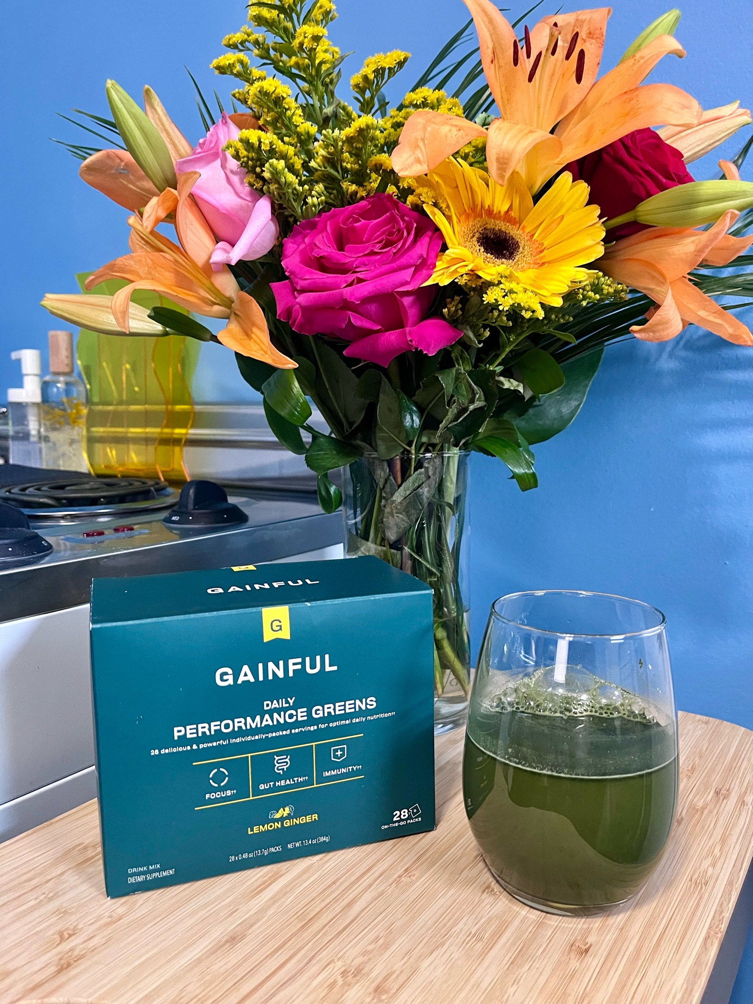 Get your greens daily. Perfect for focus, get health, and immunity support! 