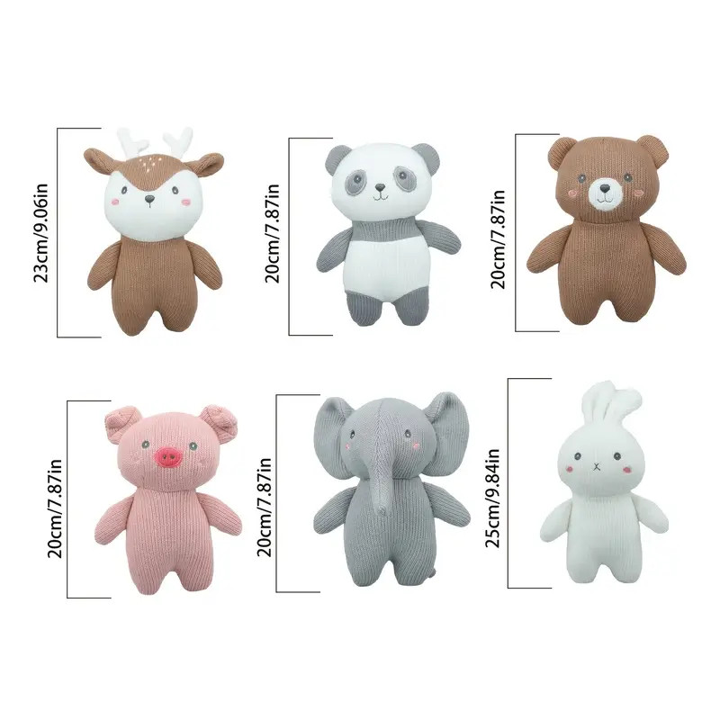 Kawaii Wool Knitting Stuffed Animals Doll Cute Teddy Bear Wool Knitting Doll Soft Panda Toys Plus... | Temu Affiliate Program