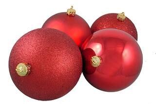4Ct Red Hot Shatterproof 4-Finish Ball Ornaments By Northlight | Michaels® | Michaels Stores