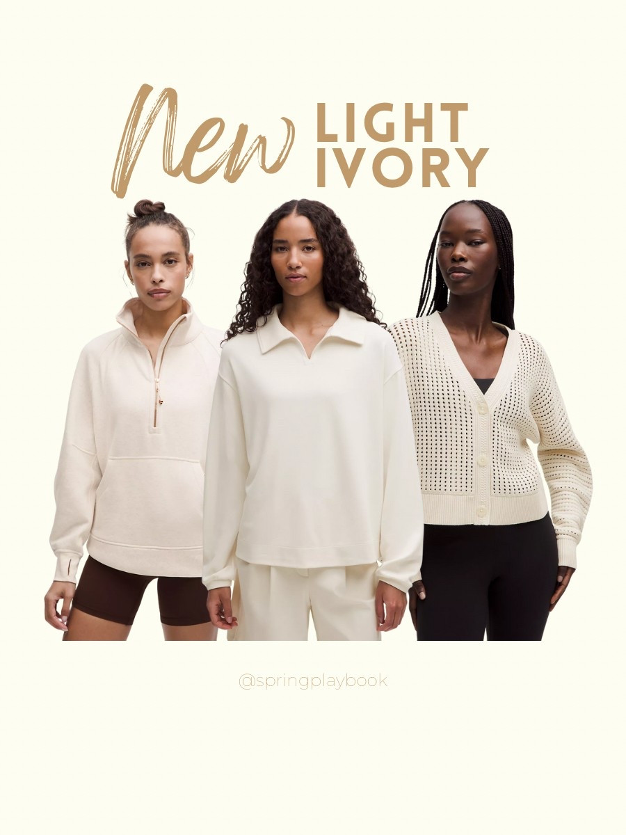April 29th arrivals at Lululemon. New items in Light Ivory (HOC Oatmeal)
Scuba, Softstreme, Cardigan

#createdcolorful #createdcolorfulspring #hocspring #tcispring #pcaspring #lightspring #warmspring #truespring #brightspring #clearspring #paintboxspring #bluespring

#LTKMidsize #LTKOver40 #LTKActive