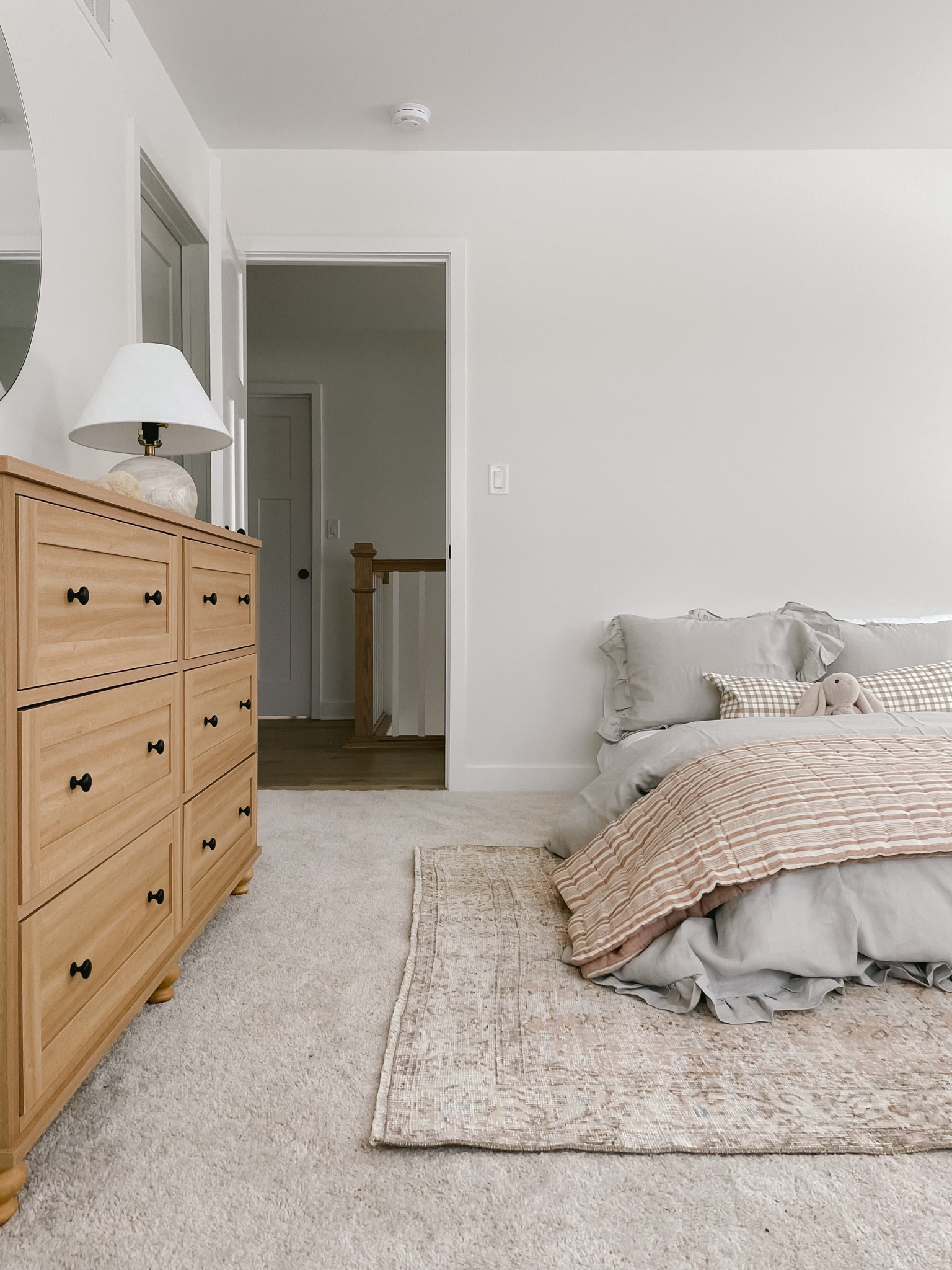 Waiting on her bed 🤪 but Ro’s big girl room is shaping up ❤️ toddler girl room, girls room, transitional girls room, bedroom, home decor, Walmart dresser, Studio McGee, target finds, vintage rug

#LTKhome #LTKunder100 #LTKkids