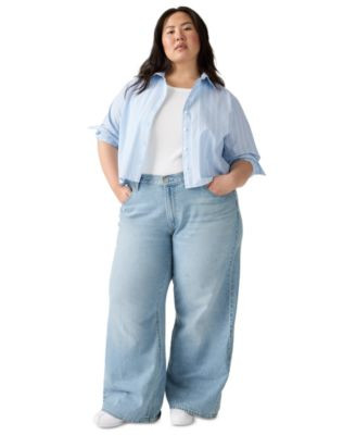 Levi's Women's Cinch-Waist Lightweight Baggy Jeans - Chasing Dreams | Macy's