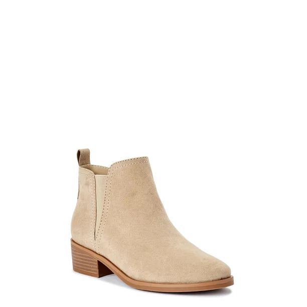 Time and Tru Women's Gore Ankle Bootie (Wide Width Available) - Walmart.com | Walmart (US)