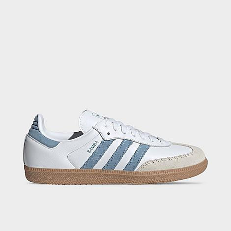 adidas Women's Originals Samba OG LE Casual Shoes in White/Alumina/Ash Blue Size: 6.5 | JD Sports (US)